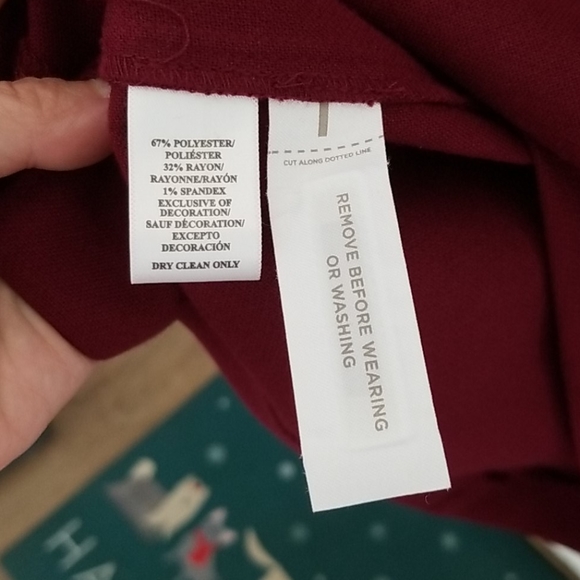 LOFT Red Wine-Colored Dress with Fringes - Women Size 4 - Picture 5 of 7